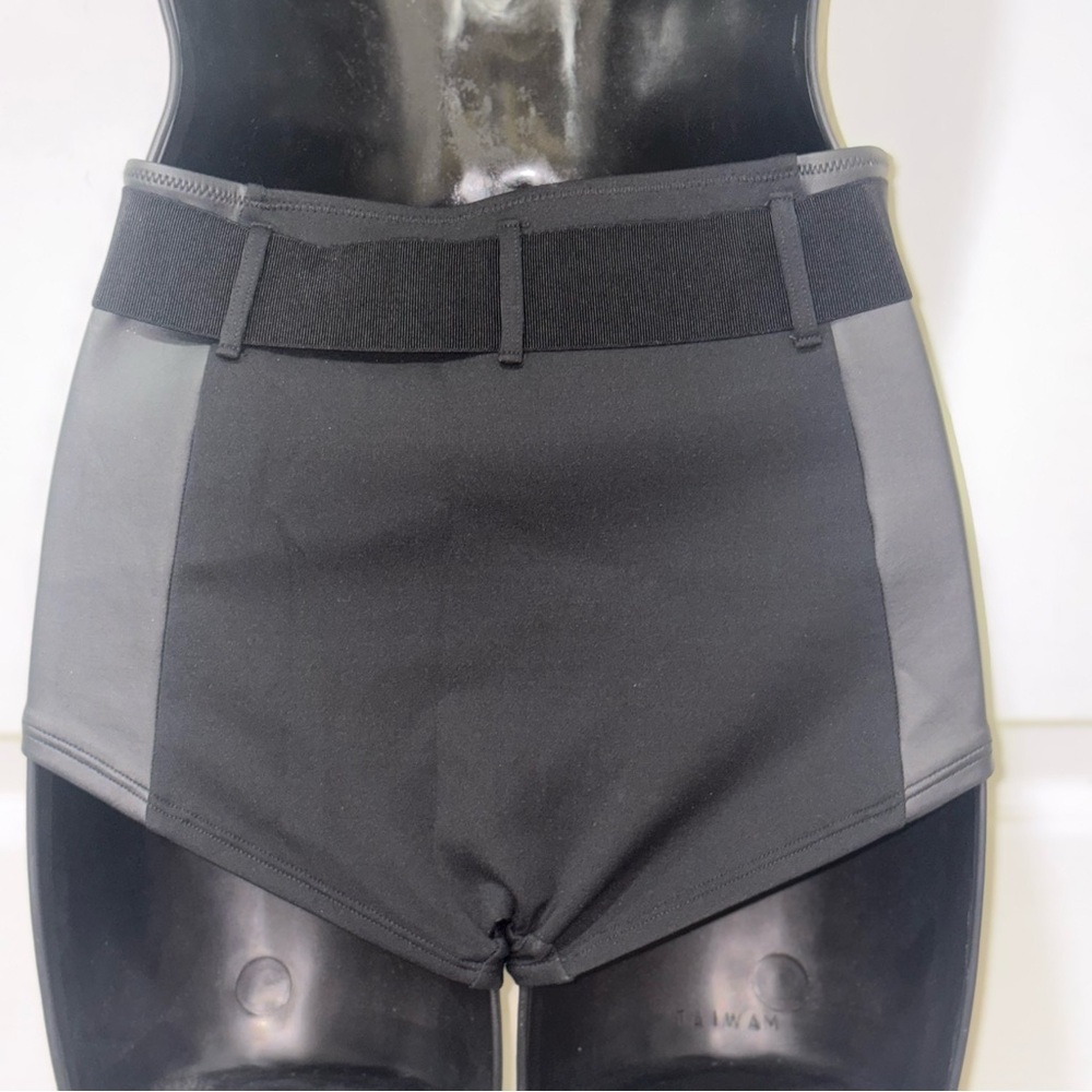 NWT Victoria’s Secret Black Faux Leather Boyshort Bikini Bottom - Picture 7 of 11